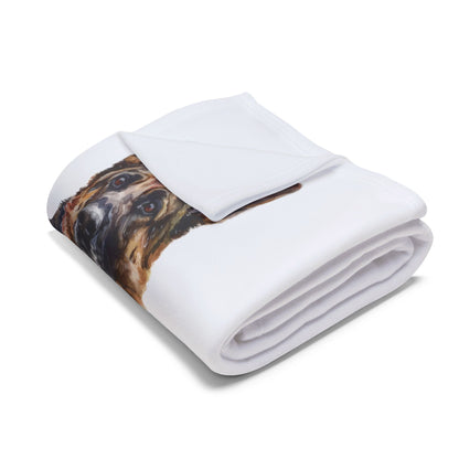 German Shepherd Head Arctic Fleece Blanket
