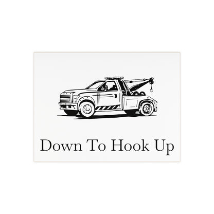 Down To Hook Up Ceramic Photo Tile