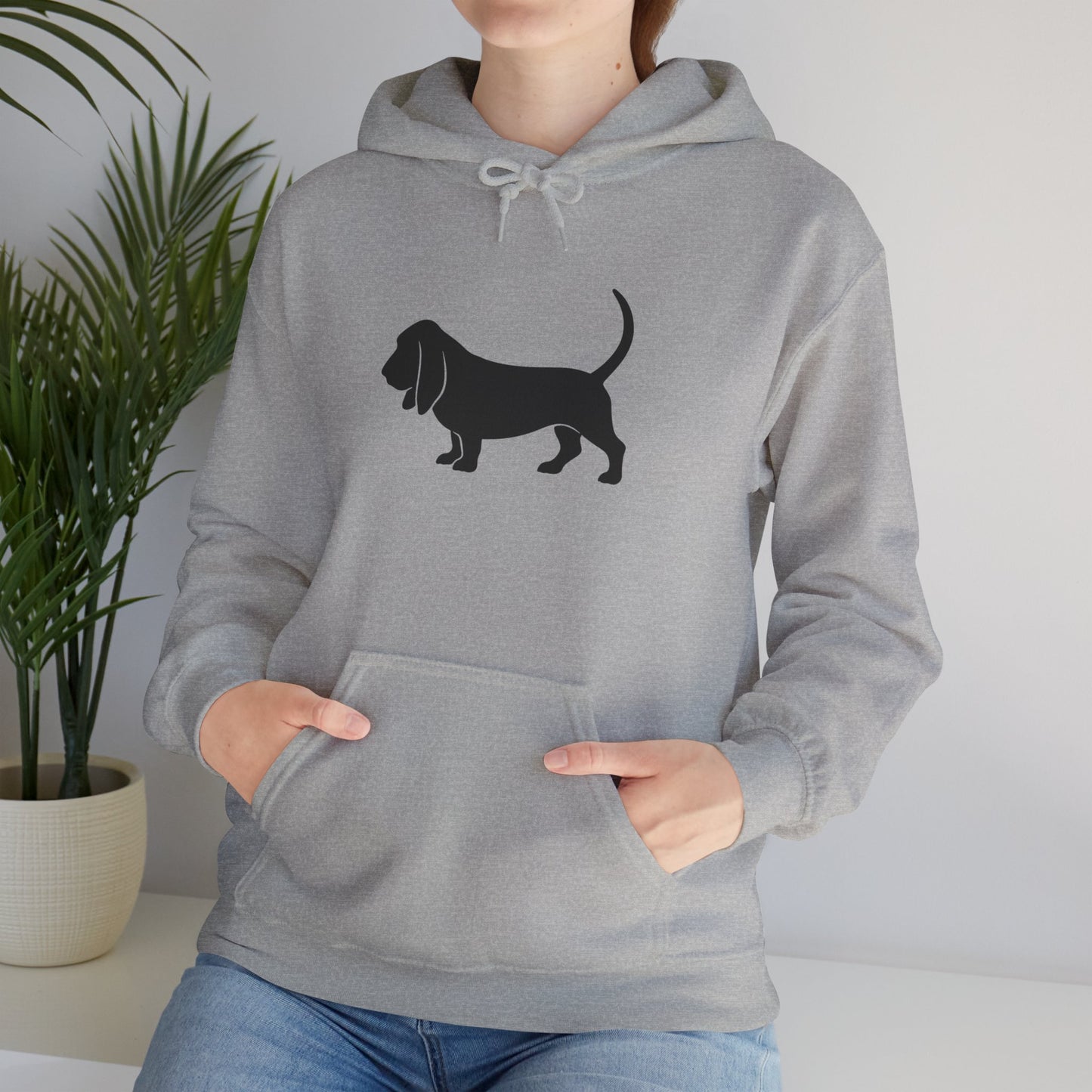Basset Hound Silhouette Unisex Hoodie