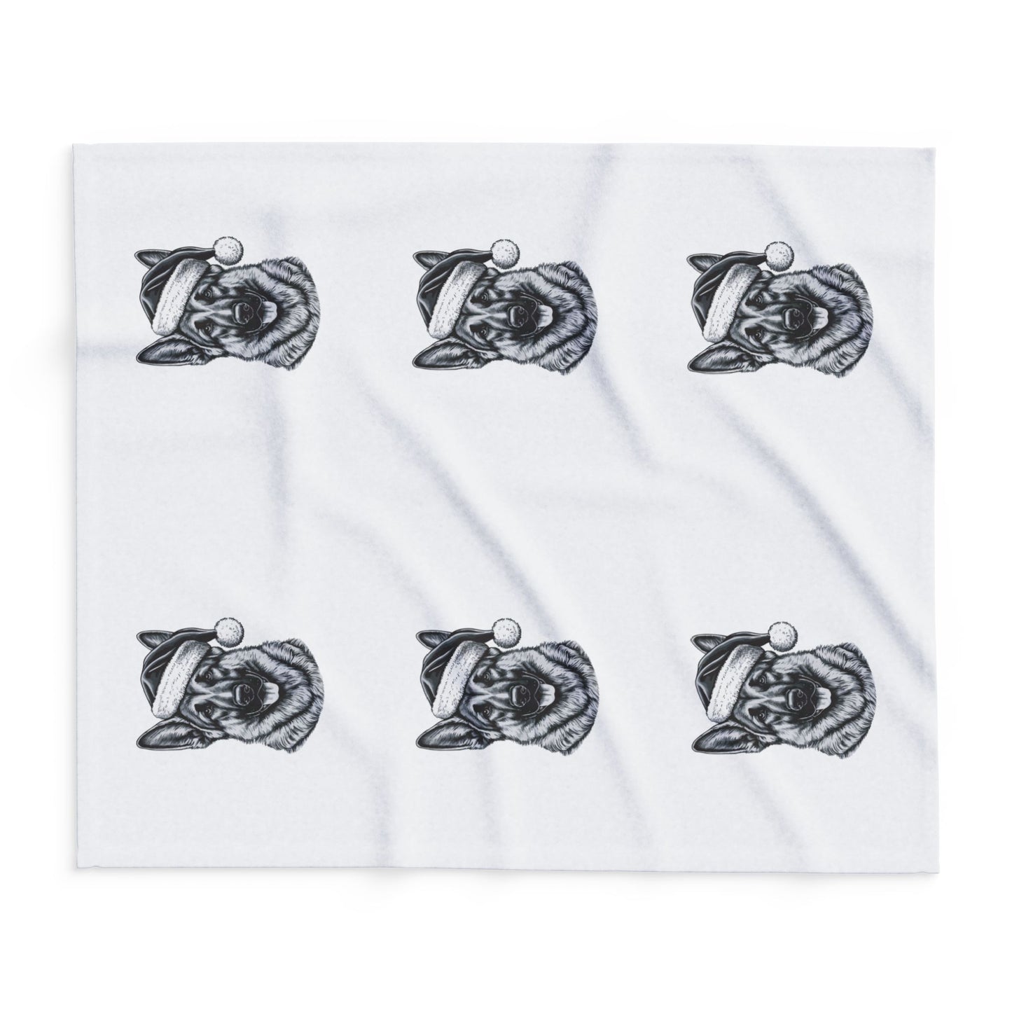 Santa Paws German Shepherd Arctic Fleece Blanket