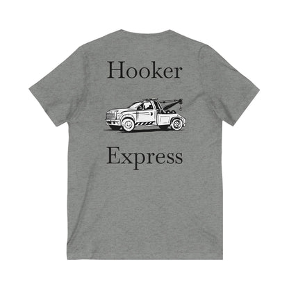 H**ker Express Wheel Lift Tow Truck Unisex Short Sleeve V-Neck Tee