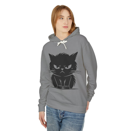 Angry Cat Unisex Lightweight Hoodie