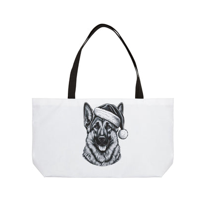 Santa Paws German Shepherd Weekender Tote Bag