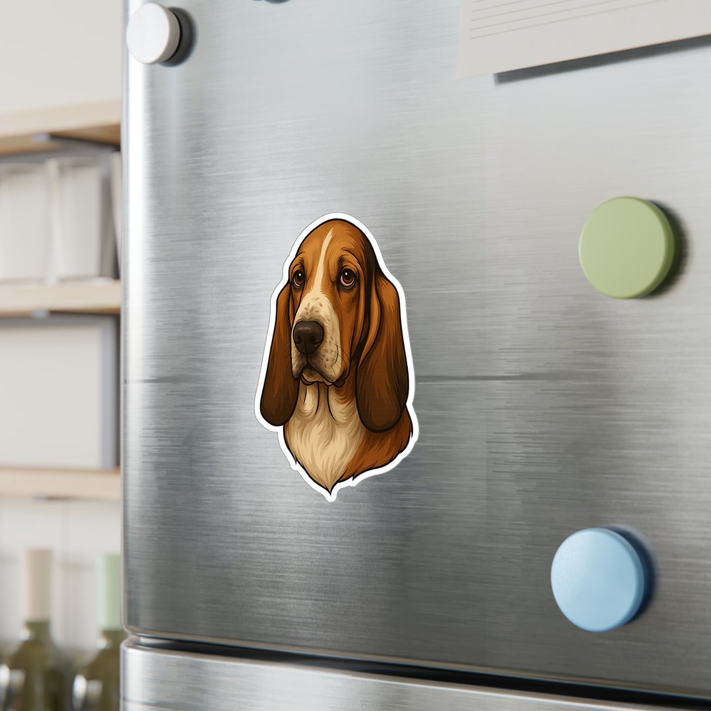 Basset Hound Head Vinyl Decal