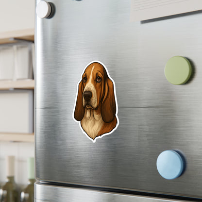 Basset Hound Head Vinyl Decal