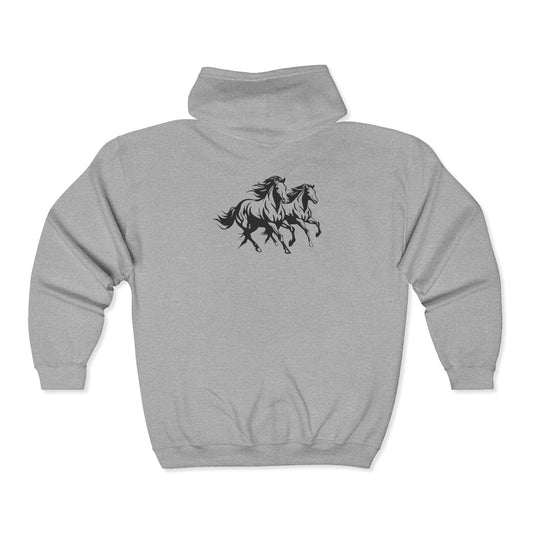 Horsin' Around Unisex Full Zip Hoodie