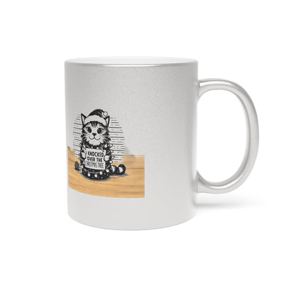 Naughty Cat Metallic Coffee Mug