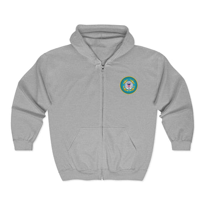 US Coast Guard Unisex Full Zip Hoodie
