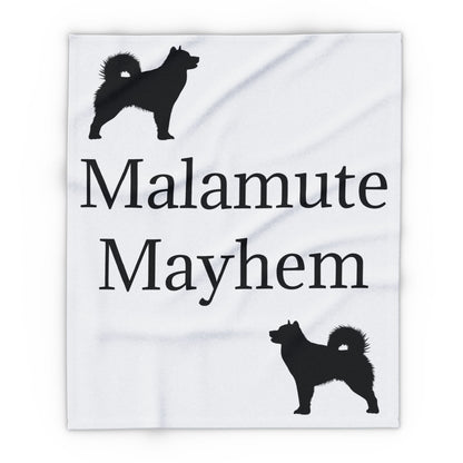 Malamute Mayhem Arctic Fleece Blanket