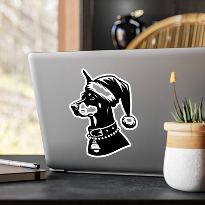 Santa Paws Doberman Vinyl Decal
