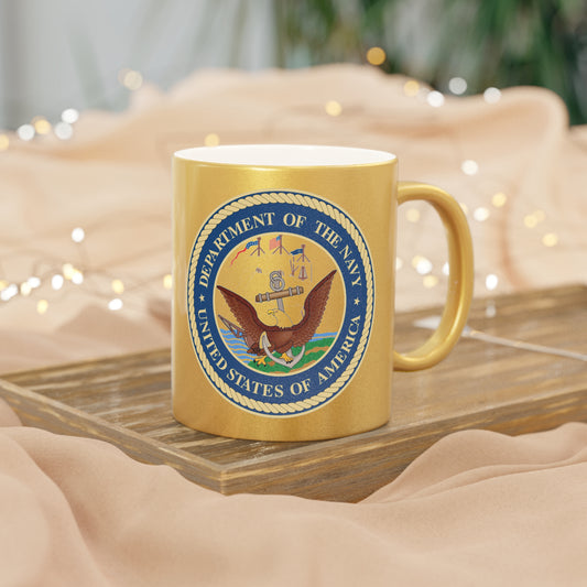 US Navy Metallic Coffee Mug