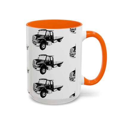 Flatbed Tow Truck 2-Tone Coffee Mug