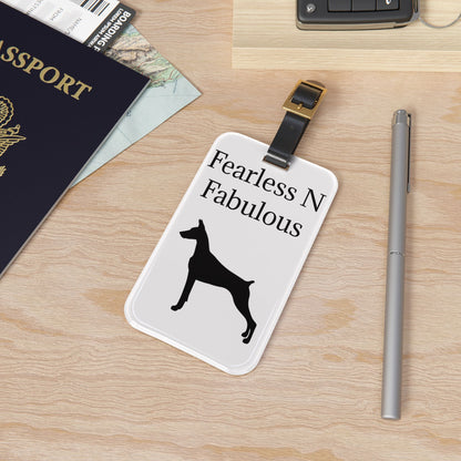 Fearless N Fabulous Leather Strap Luggage Tag
