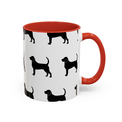 Bloodhound Silhouette 2-Tone Coffee Mug