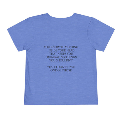 No Filter Toddler Unisex Short Sleeve Crewneck Tee