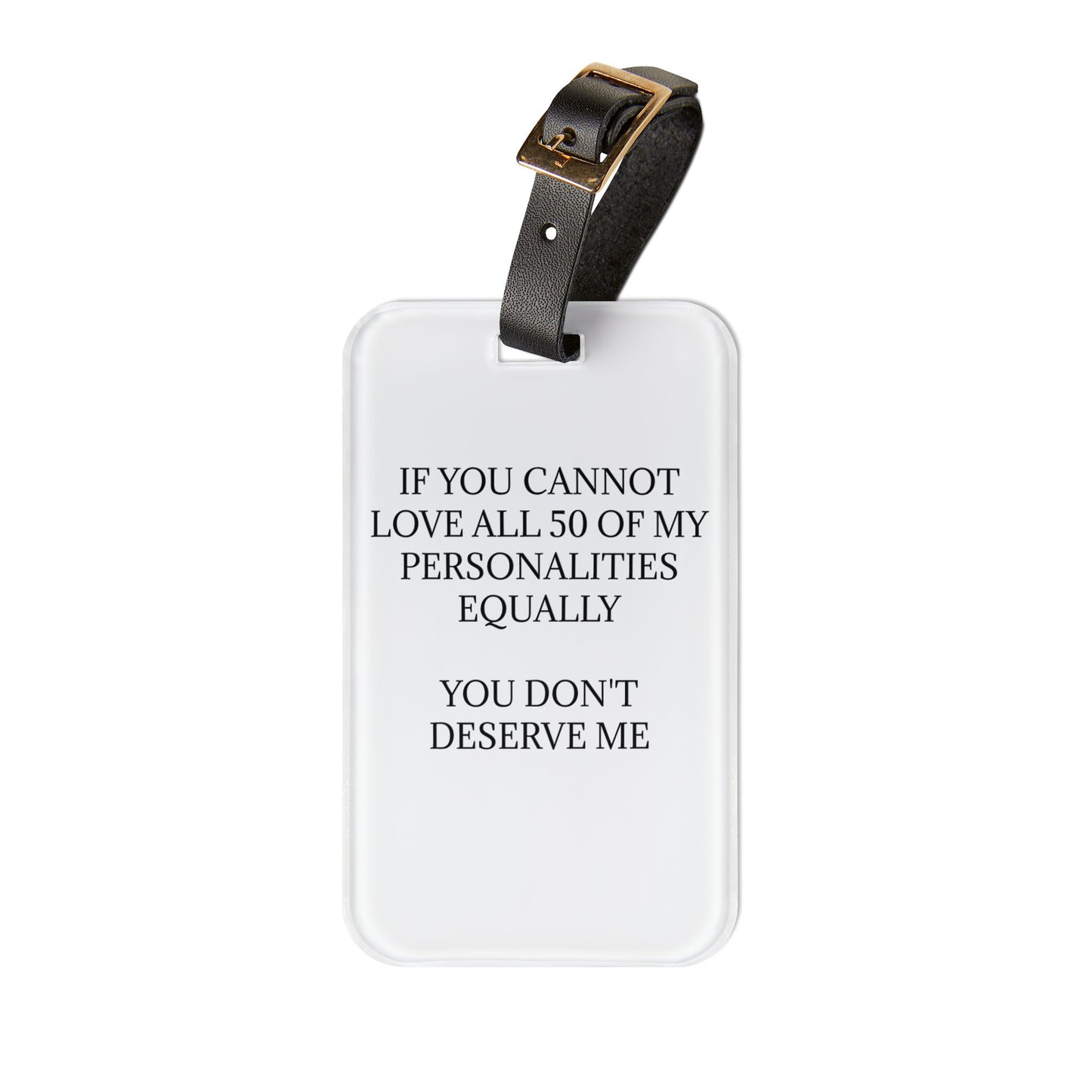 50 Personalities Leather Strap Luggage Tag