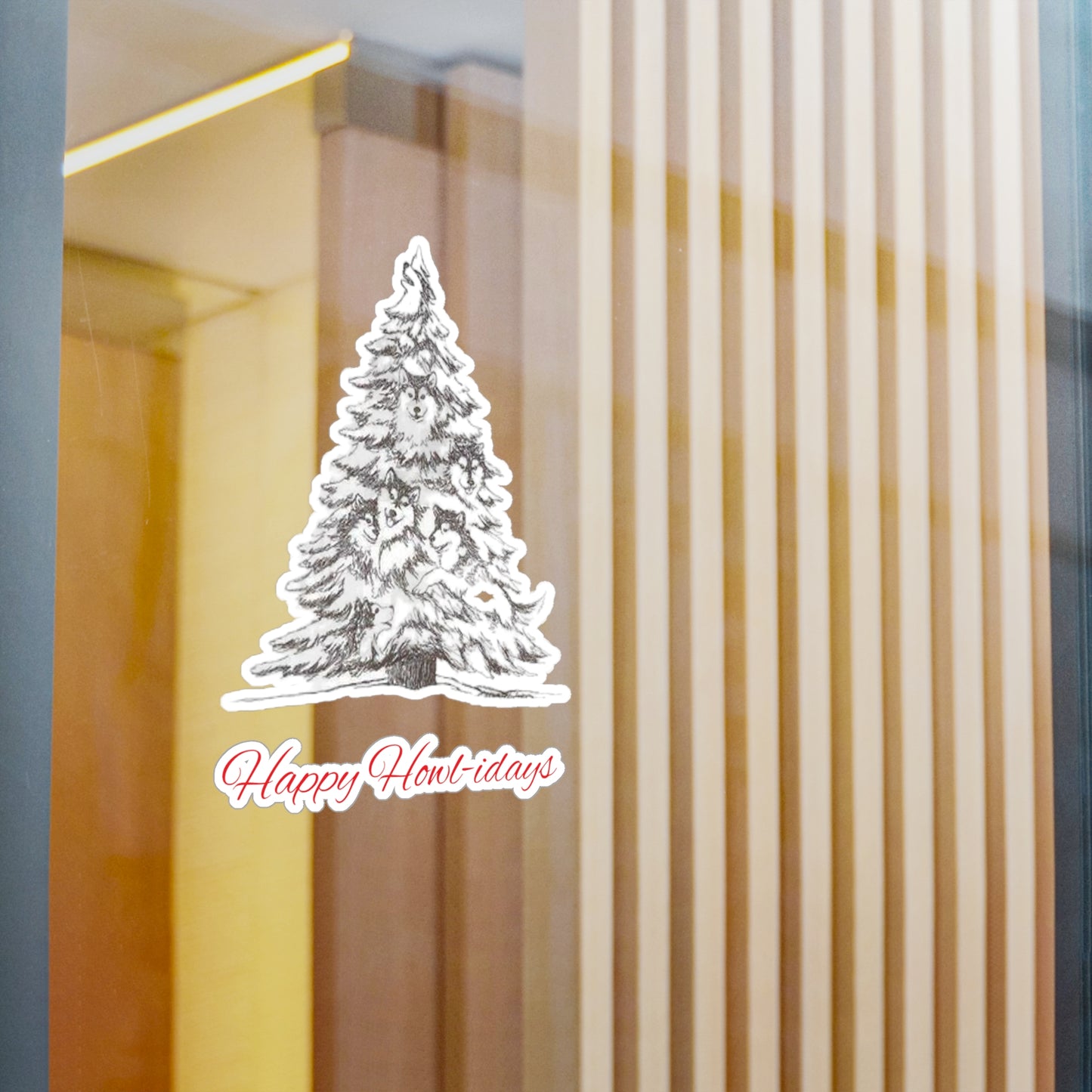 Happy Howl-idays Vinyl Decal