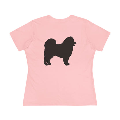 Samoyed Silhouette Women's Short Sleeve Crewneck Tee