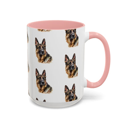 German Shepherd Head 2-Tone Coffee Mug