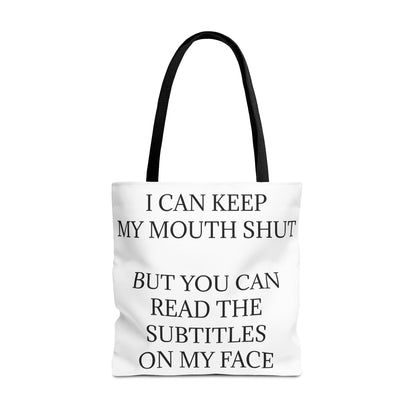 Subtitles Tote Bag