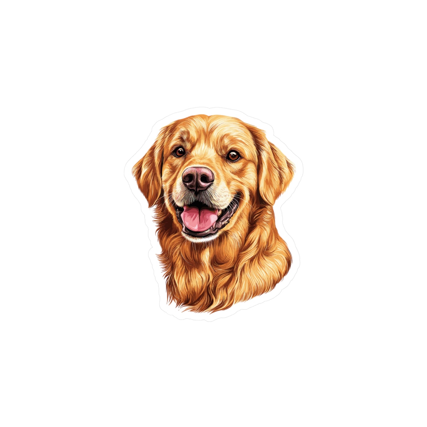 Golden Head Vinyl Decal