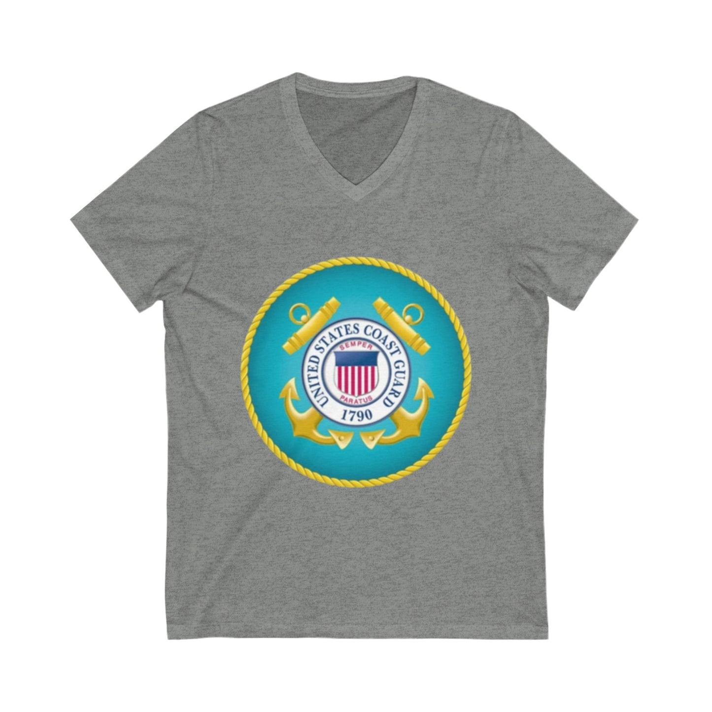 US Coast Guard Unisex Short Sleeve V-Neck Tee