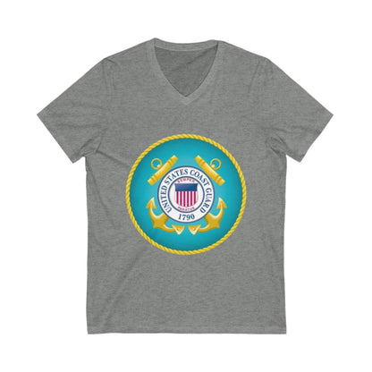 US Coast Guard Unisex Short Sleeve V-Neck Tee
