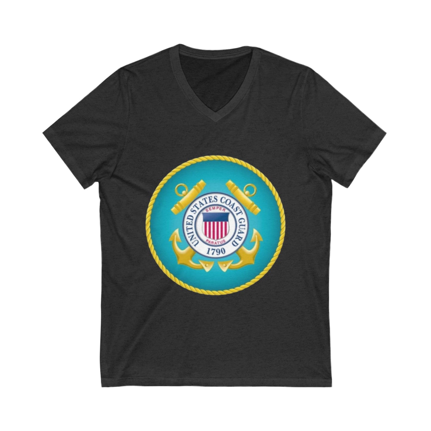 US Coast Guard Unisex Short Sleeve V-Neck Tee