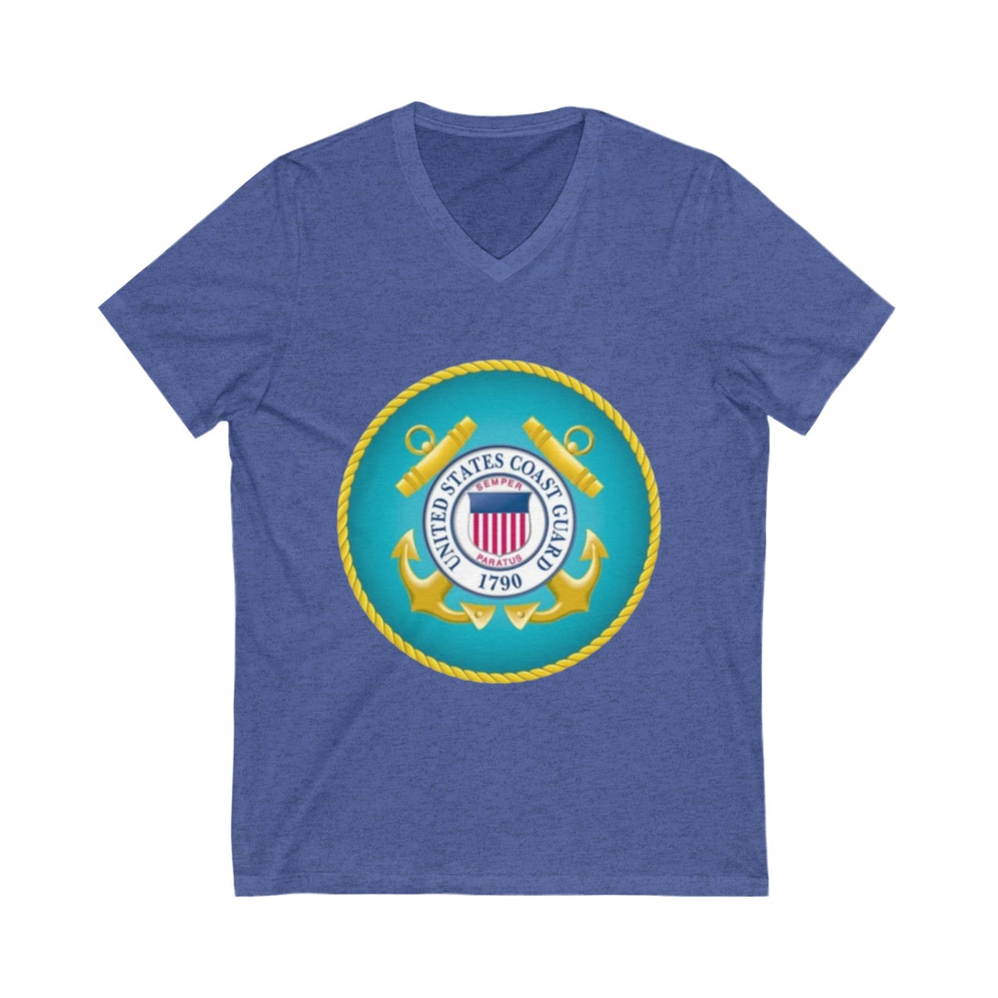 US Coast Guard Unisex Short Sleeve V-Neck Tee