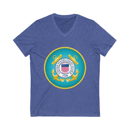 US Coast Guard Unisex Short Sleeve V-Neck Tee