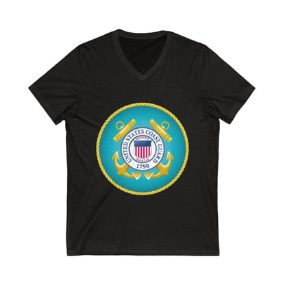 US Coast Guard Unisex Short Sleeve V-Neck Tee