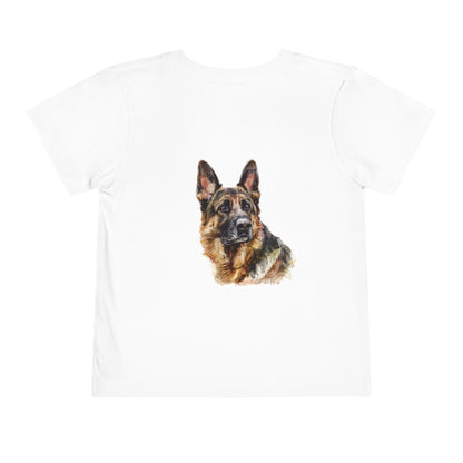 German Shepherd Head Toddler Unisex Short Sleeve Crewneck Tee