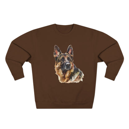 German Shepherd Head Unisex Crewneck Sweatshirt