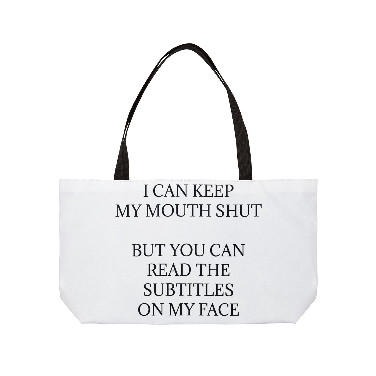 Subtitles Weekender Tote Bag