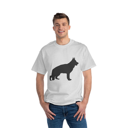 German Shepherd Silhouette Men's Short-Sleeve Crewneck Tee
