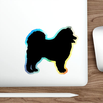 Samoyed Silhouette Holographic Sticker