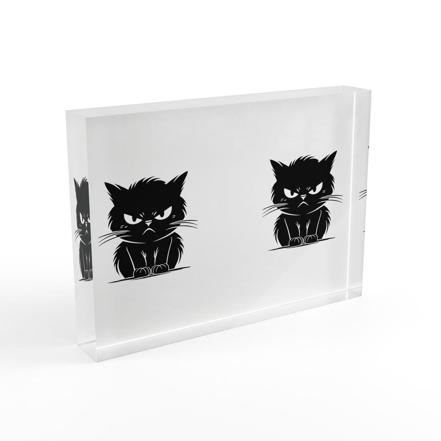 Angry Cat Acrylic Photo Block