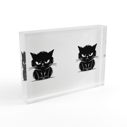 Angry Cat Acrylic Photo Block
