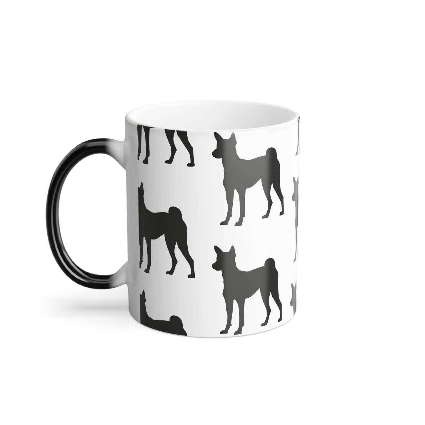 Basenji Silhouette Color Changing Mug