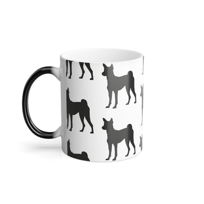Basenji Silhouette Color Changing Mug