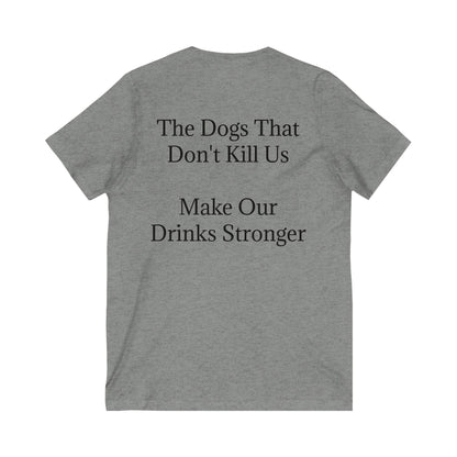 Drinks Stronger Unisex Short Sleeve V-Neck Tee