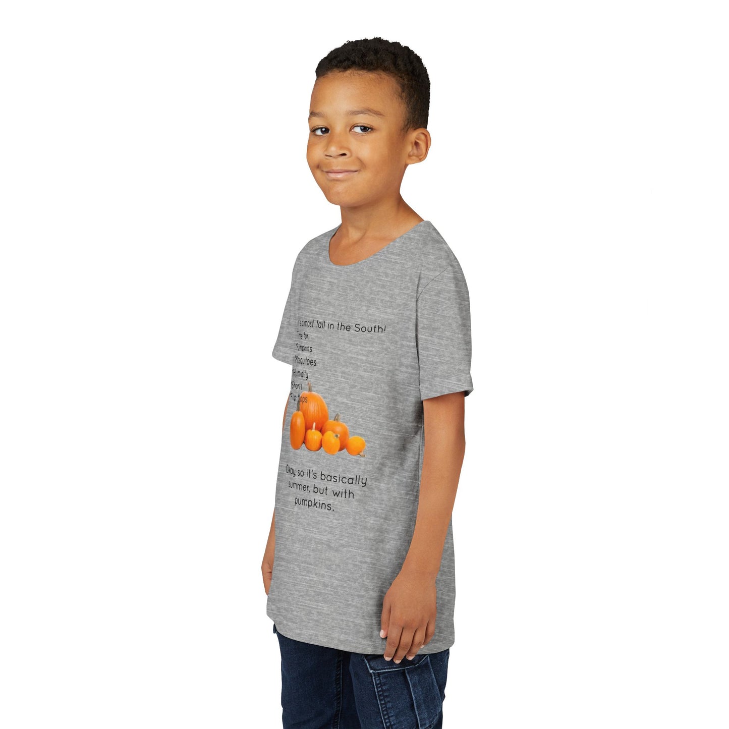 Fall In The South Youth Unisex Short Sleeve Crewneck Tee