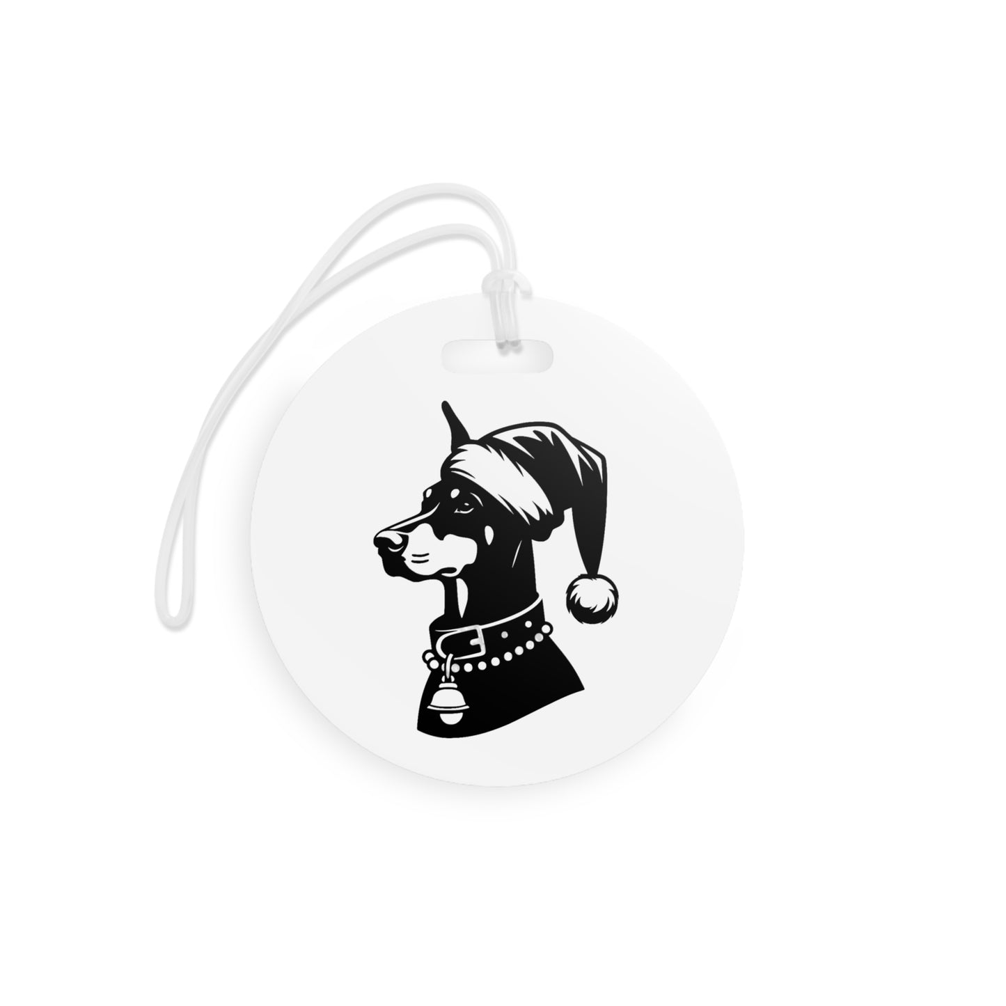 Santa Paws Doberman Luggage Tag