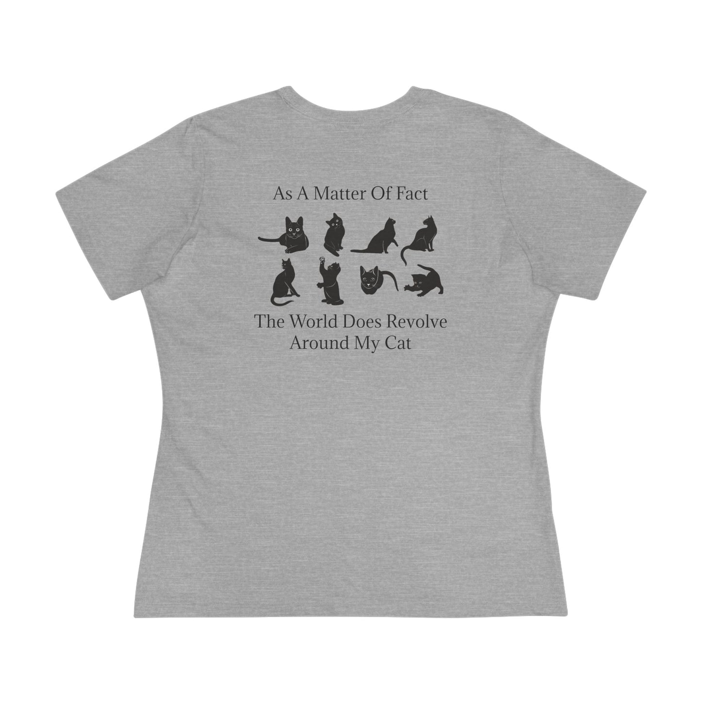Matter Of Fact Cat Women's Short Sleeve Crewneck Tee