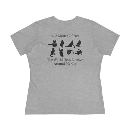 Matter Of Fact Cat Women's Short Sleeve Crewneck Tee