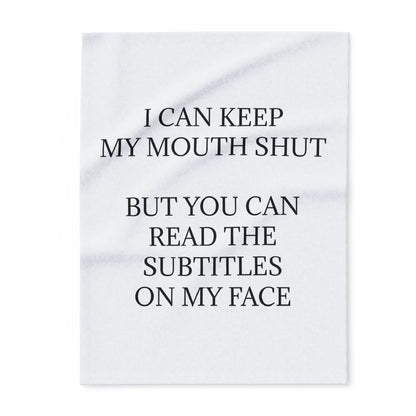 Subtitles Arctic Fleece Blanket