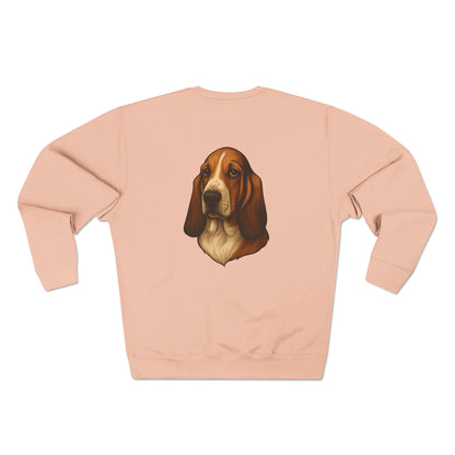Basset Hound Head Unisex Crewneck Sweatshirt