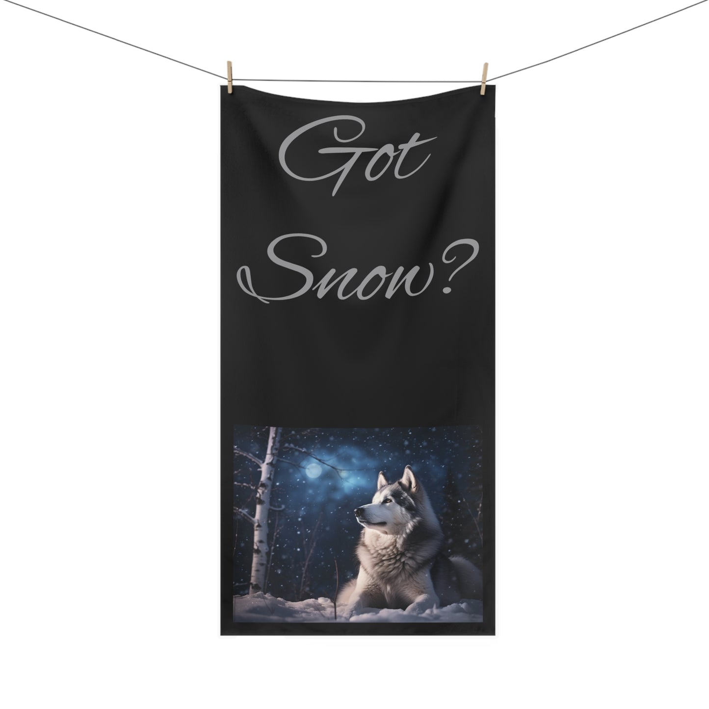 Got Snow? Mink-Cotton  Beach Towel