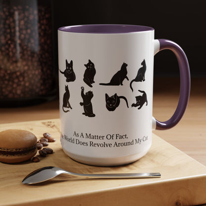 Matter Of Fact Cat 2-Tone Coffee Mug