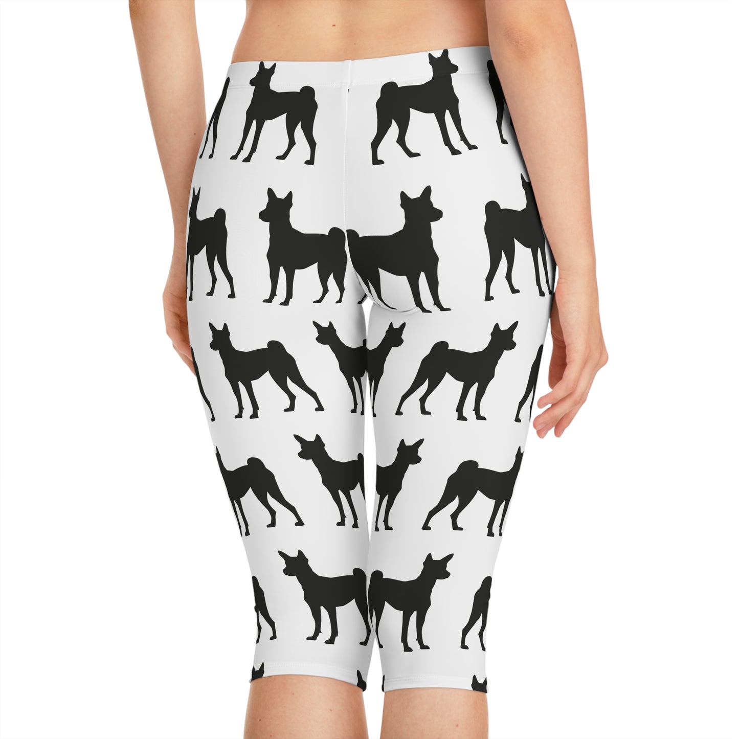 Basenji Silhouette Women's Capri Leggings